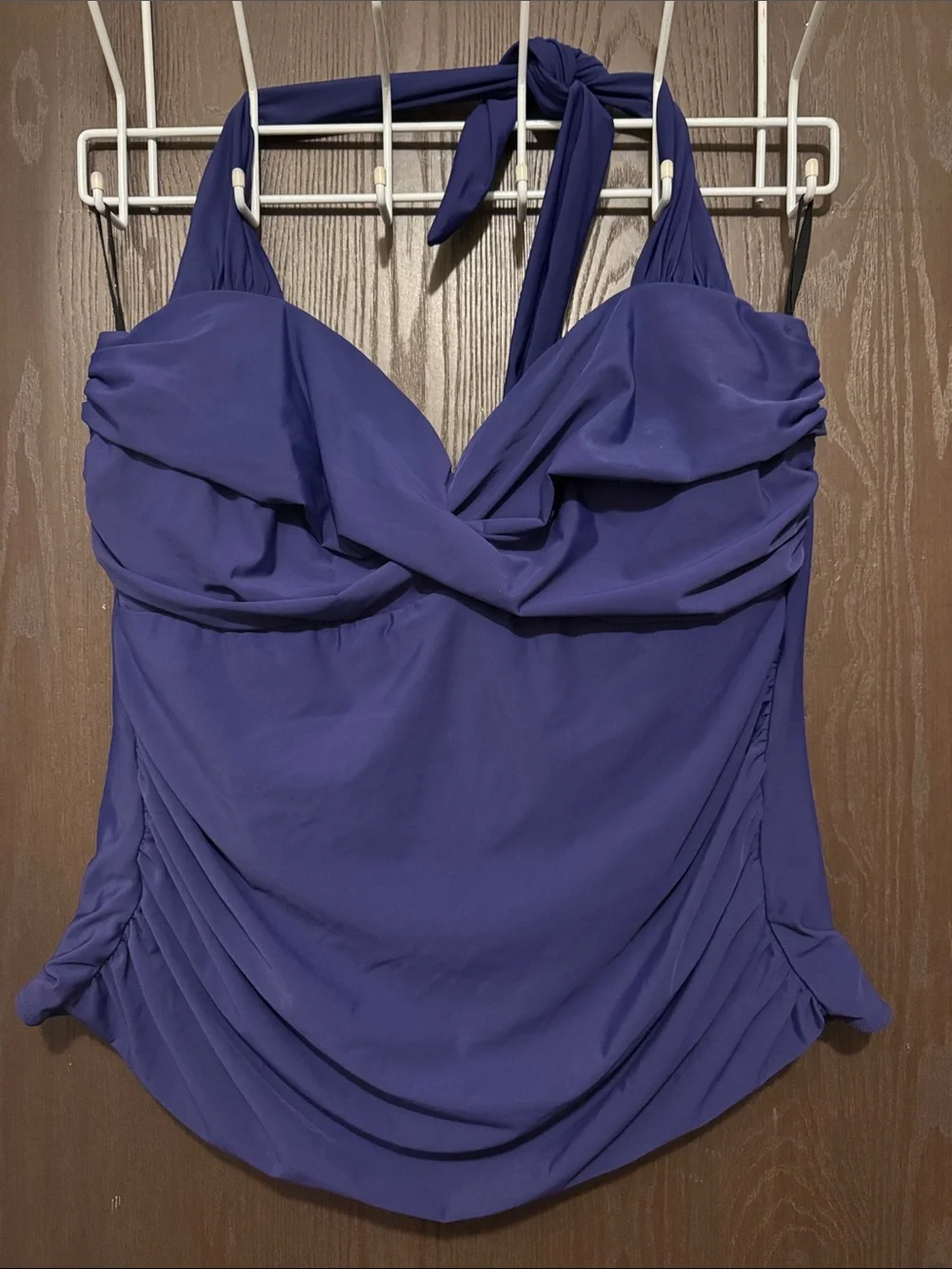 Miraclesuit underwire halter tie adjustable neck tankini top size 22W purple